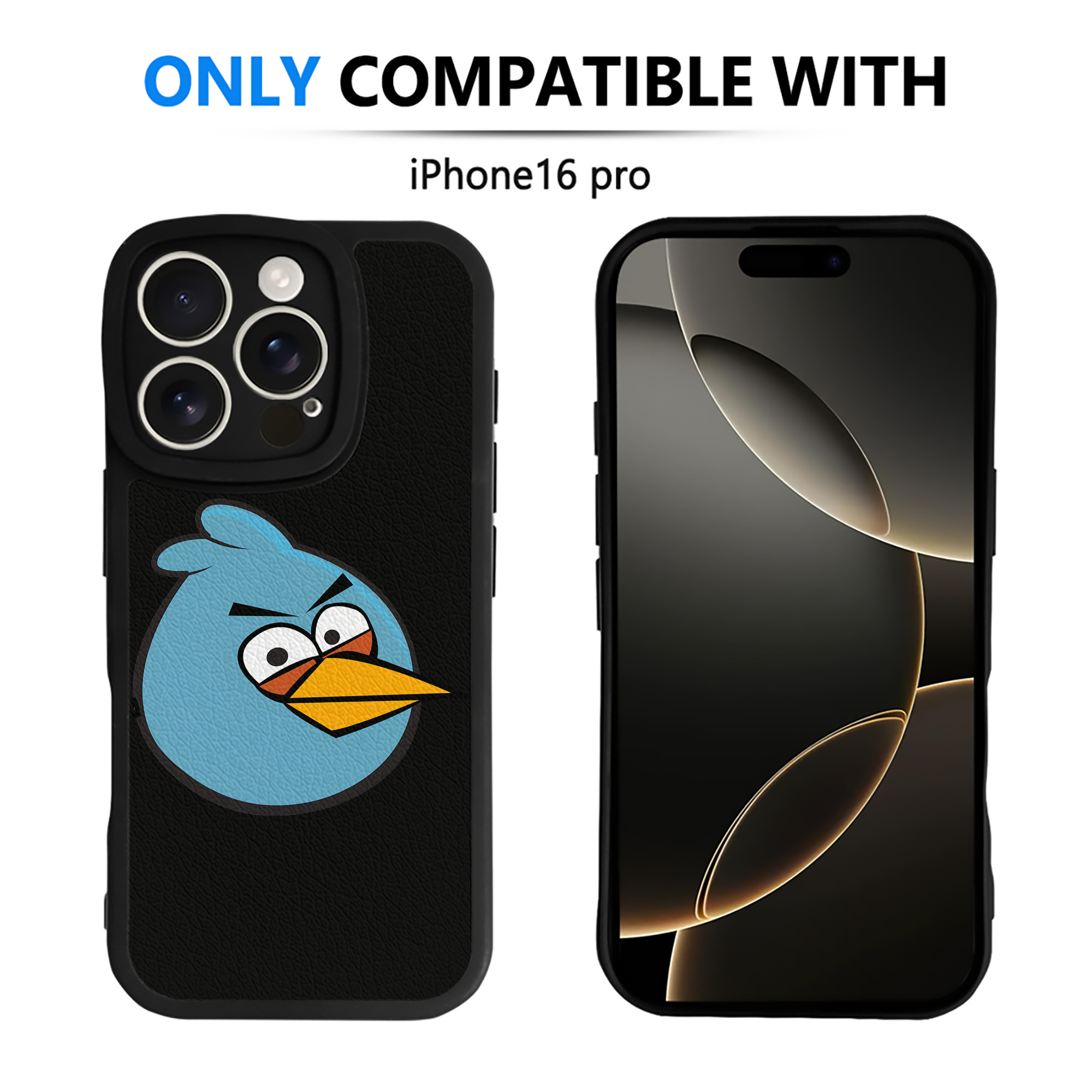 （画像用） Angry Birds アングリーバード 【iPhone 16シリーズ対応】シリコンスマホケース（レザー調） 材質：シリコン